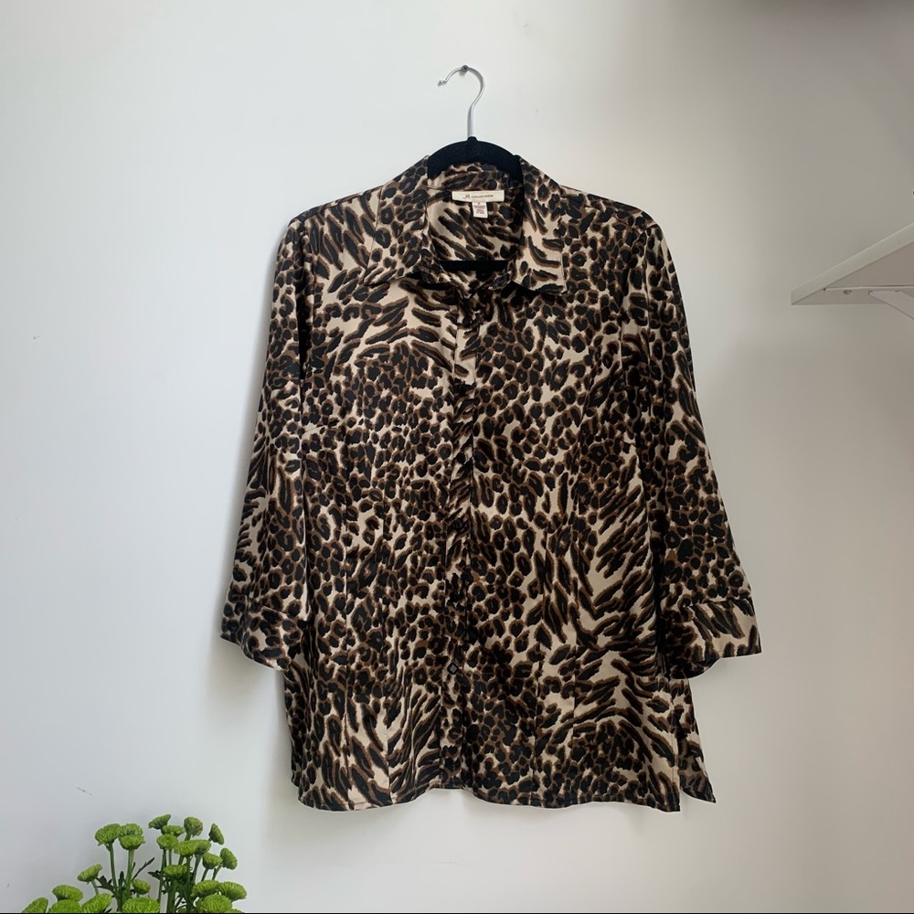 Vintage Cheetah Print Button Down